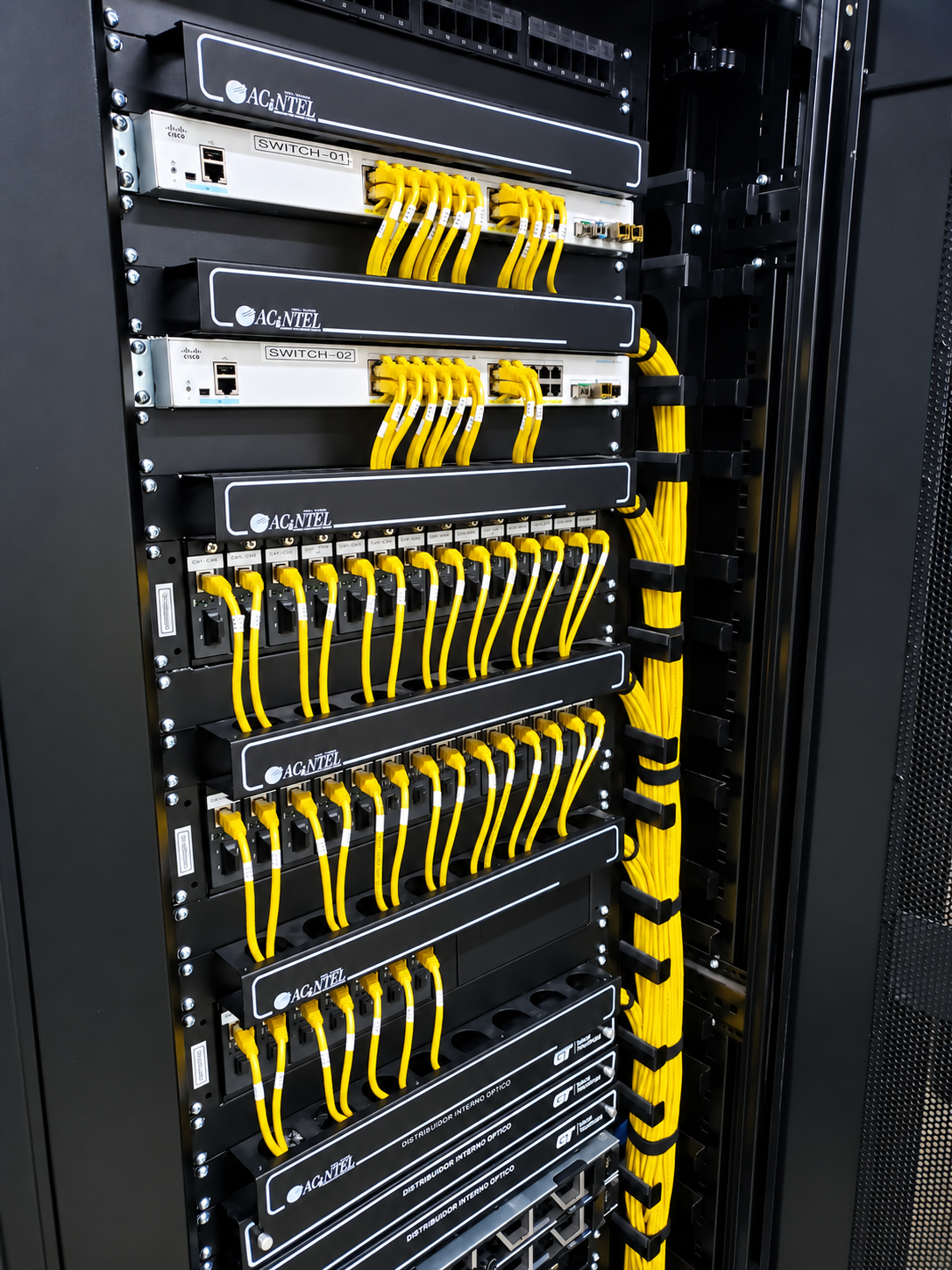 Rack de cabeamento estruturado - Cajuína