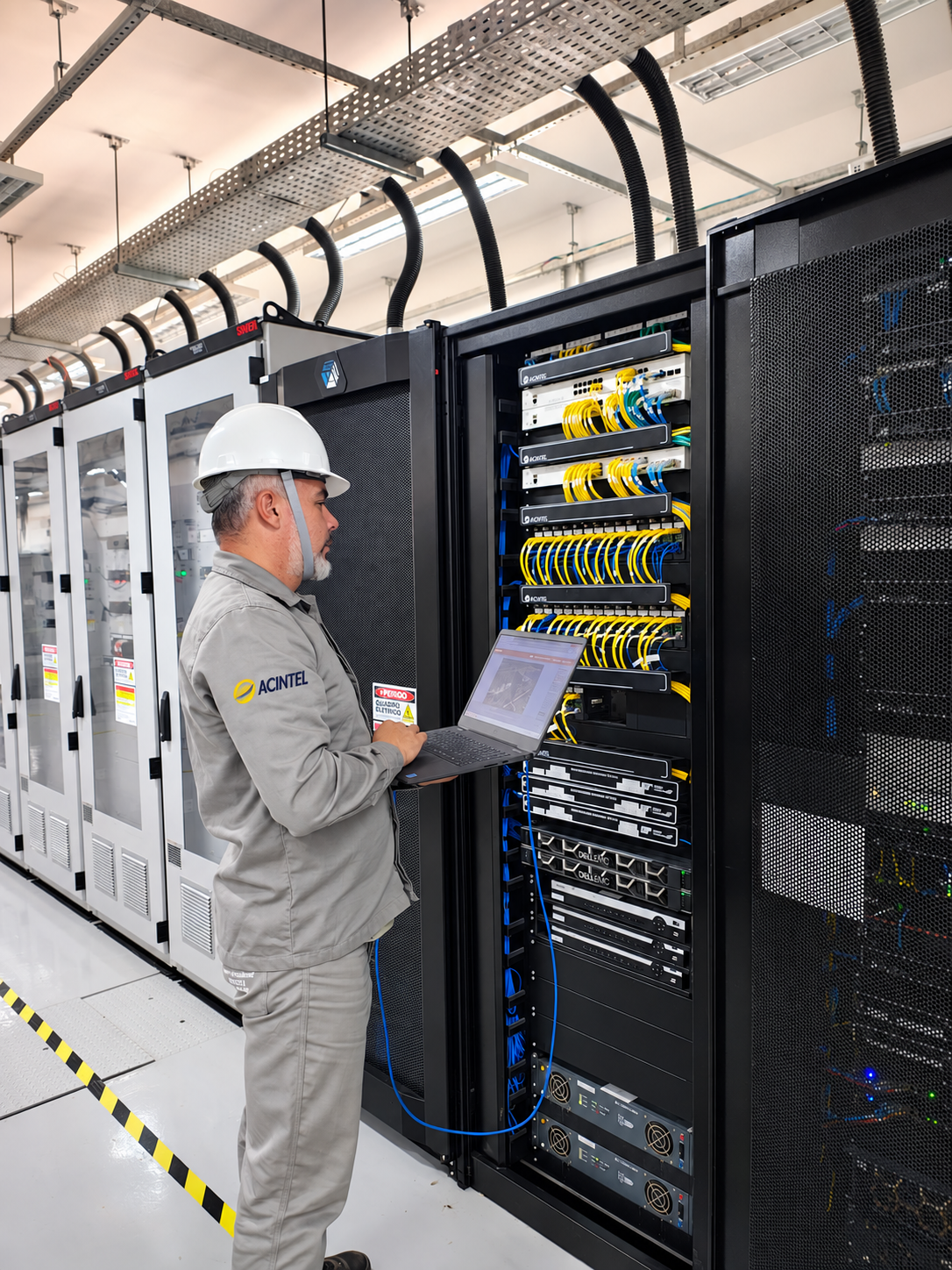 Técnico ACINTEL no data center - Cajuína
